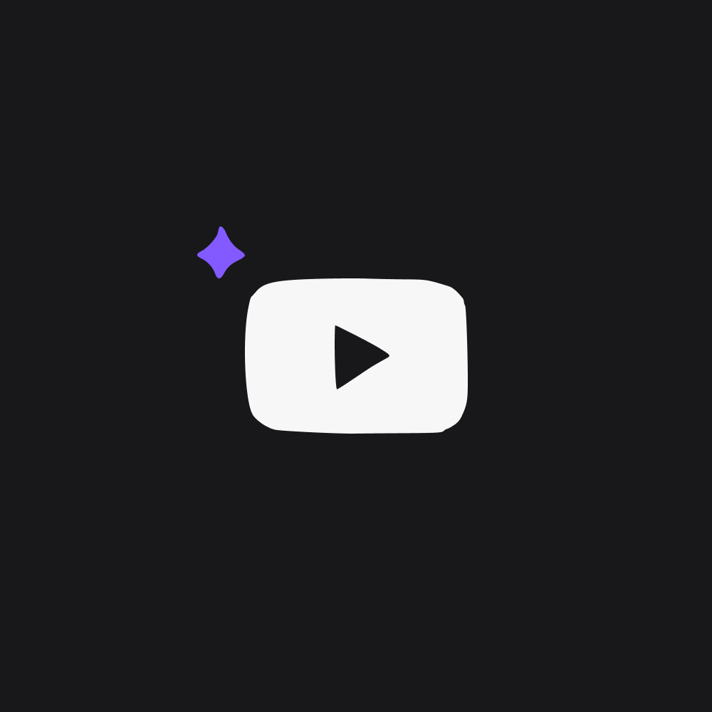 Icono de reproducción de YouTube sobre un fondo azul