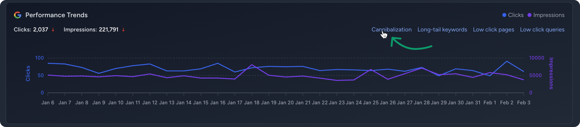 Keyword Cannibalization Checker Dashboard