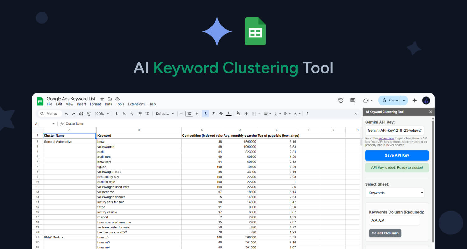 Free AI Keyword Clustering Tool