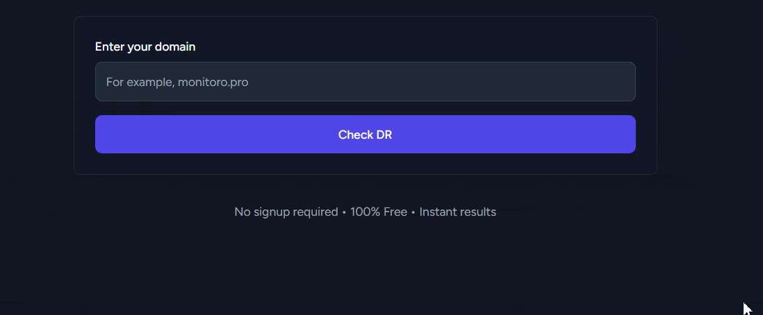 Domain Rating Checker